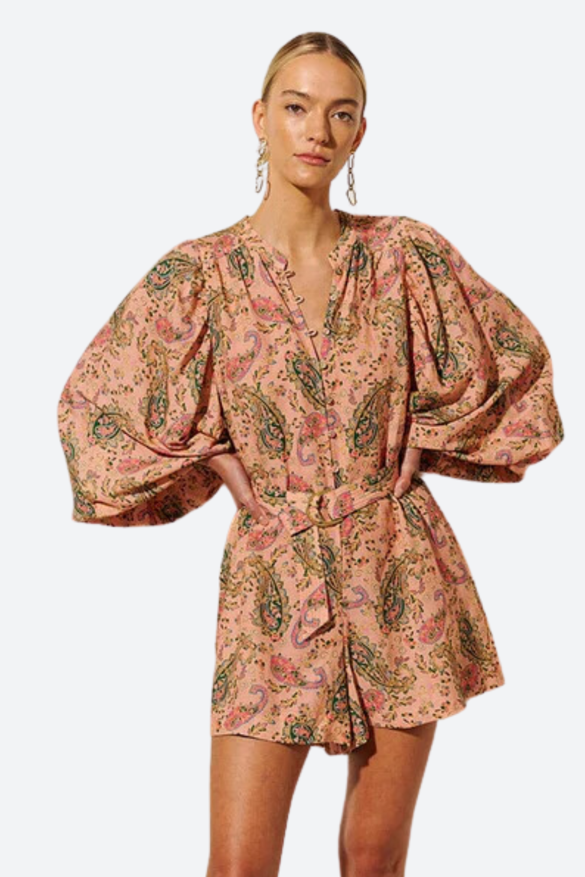 Premium Kivari Isha Playsuit in Pink Paisley - Ultimate Summer Style