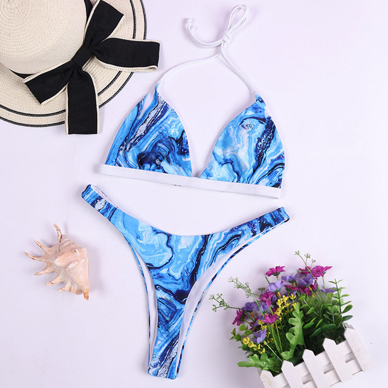 Ultimate Ocean Tie-Dye High-Cut Brazilian Bikini Set