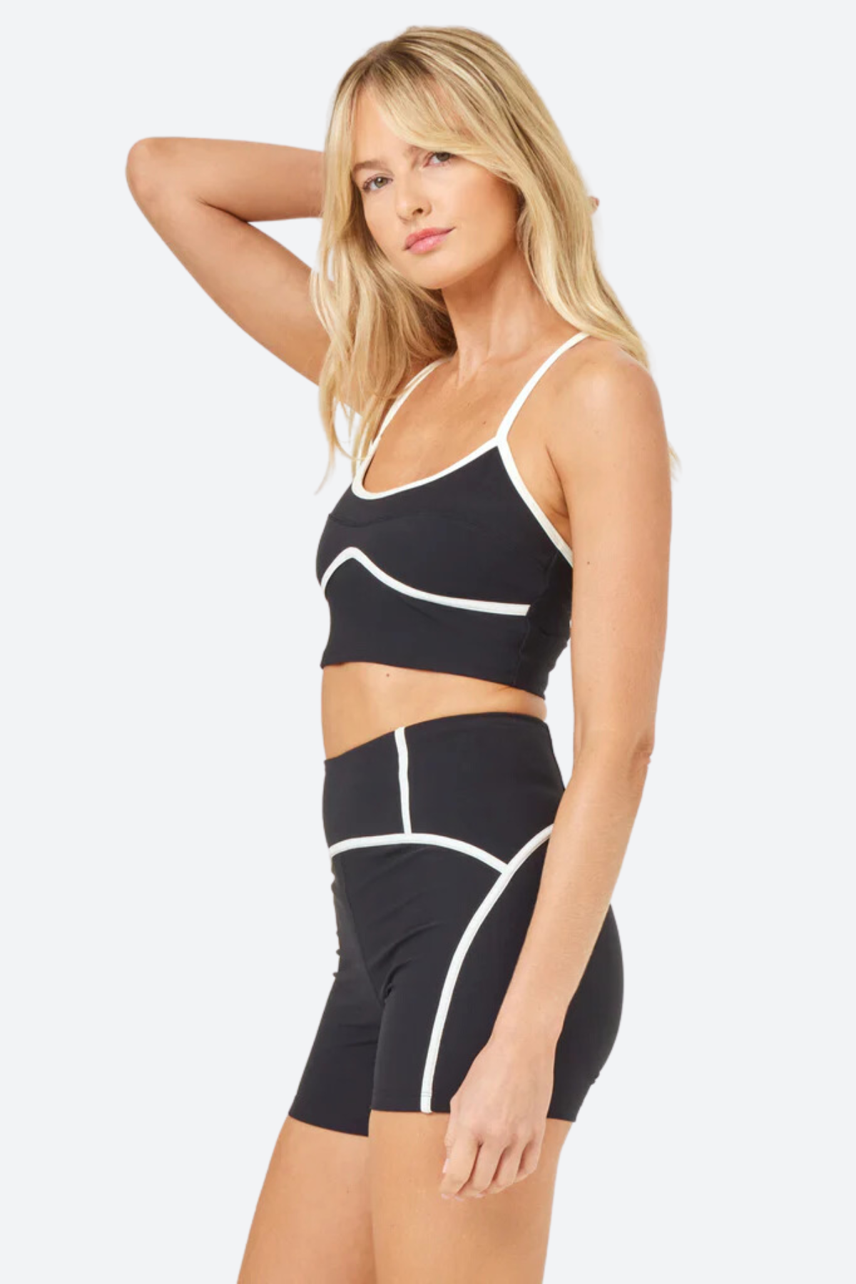 Premium L*Space Revel Yoga Top - Black/Cream