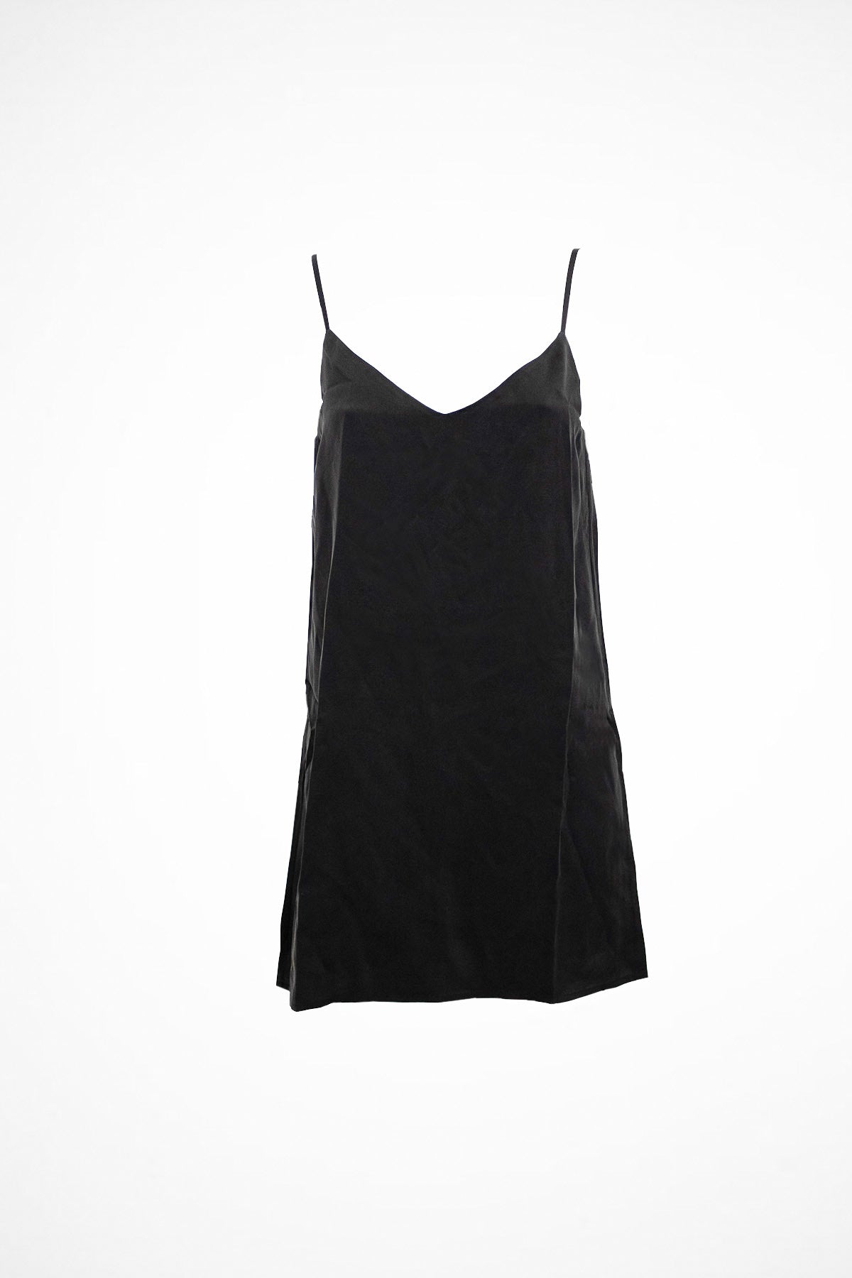 Hiamoe Ultimate Black Silk Mini Dress - Effortless Elegance